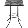 Gec Interion 30in Square Outdoor Bar Table, Steel Mesh, Black H-3041S